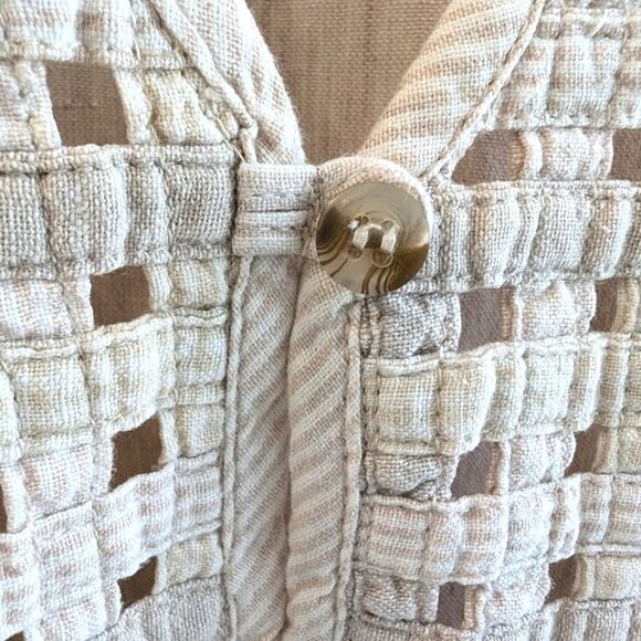 Van Heusen Cottagecore Women's Lattice Vest Cream Medium - Picture 5 of 11